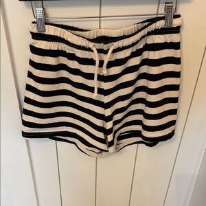 Perfect White Tee Striped Black and White Women's Shorts